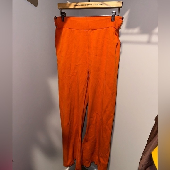 ASOS DESIGN Knit Pants with Ring Waist Detail - Orange, US Size 12 - Picture 3 of 6
